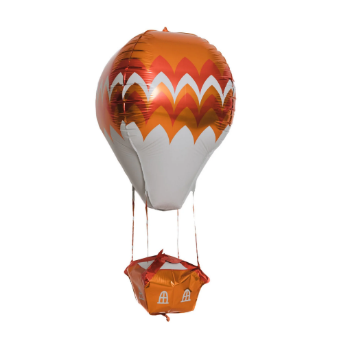 Picture of 4D Hot Air Balloon Foil Balloon – Orange & Yellow Flame Pattern 
