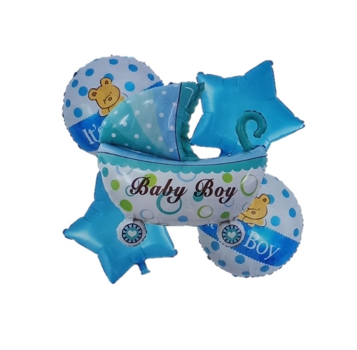 Picture of Baby Boy Foil Balloon Bouquet 5 Pcs. Set
