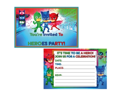Picture of PJ Masks Invitation Cards
