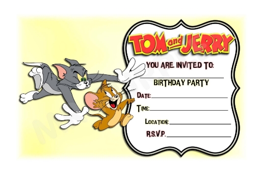 Picture of Tom And Jerry Invitation Cards