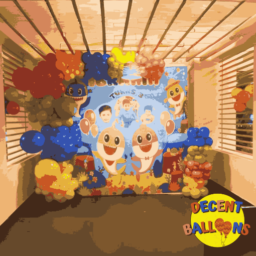 Picture of Baby Shark Turns 3 Birthday Decor – Playful & Joyful Party Setup