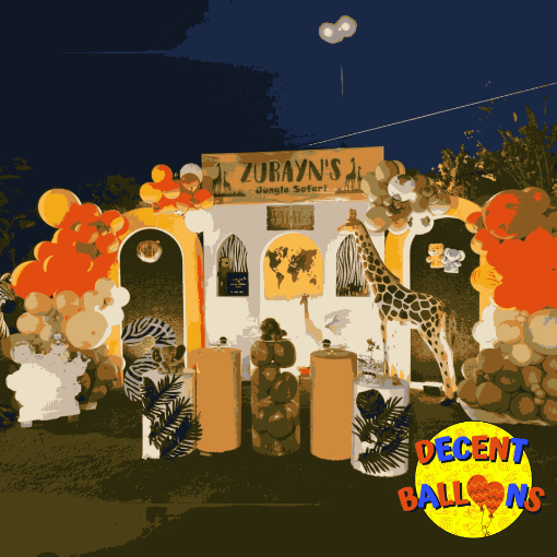 Picture of Jungle Safari Balloon Decor – Adventurous & Vibrant Party Setup