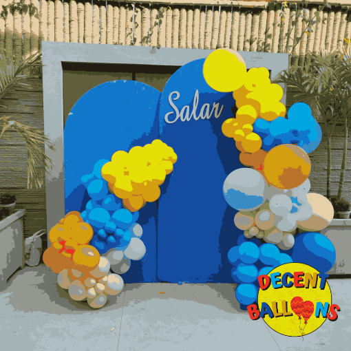 Picture of Sunshine Birthday Balloon Decor – Colorful & Vibrant Party Setup