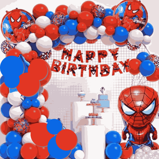 Picture of Spider-Man Birthday Balloon Decoration Set – Heroic Party Vibes