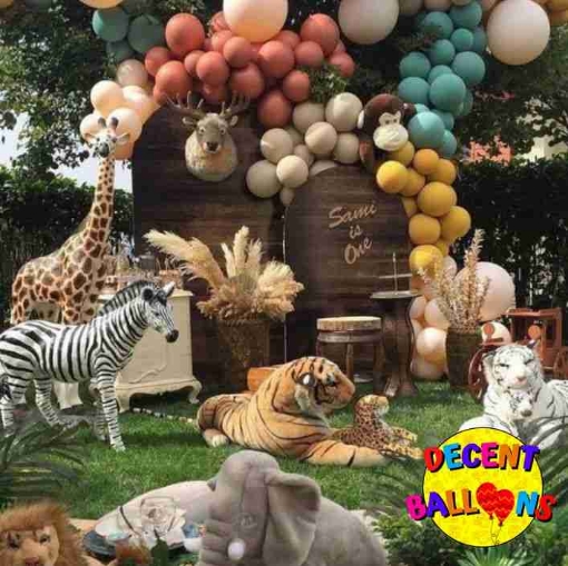 Picture of Safari Balloon Birthday Decor – Wild & Joyful Celebration Setup