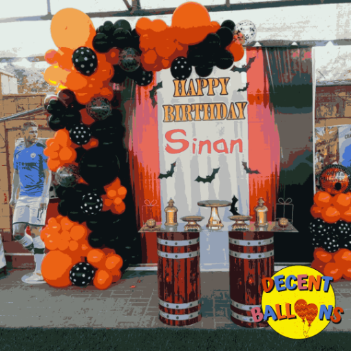 Picture of Halloween-Themed Birthday Party Setup – Spooky & Fun Celebration Decor