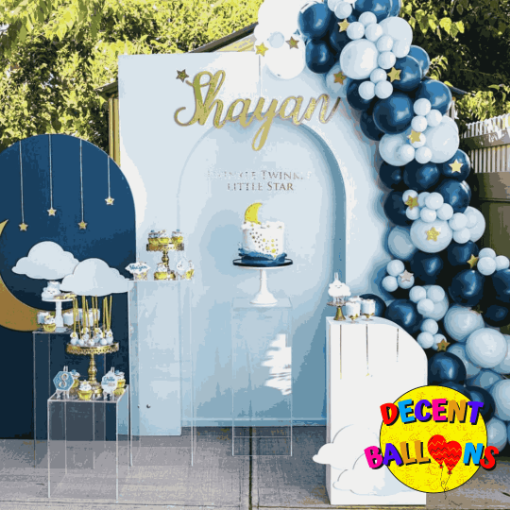 Picture of Baby-Themed Birthday Party Setup – Adorable & Celestial Celebration Decor