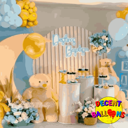 Picture of Baby-Themed Birthday Party Setup – Soft & Playful Celebration Decor