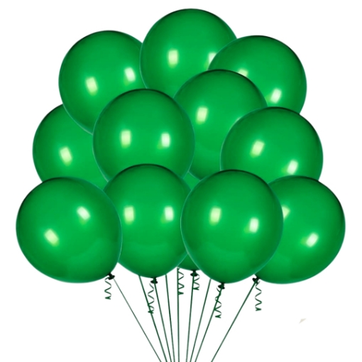 Picture of Festive Green Latex balloons 10 In. 20 Pcs.