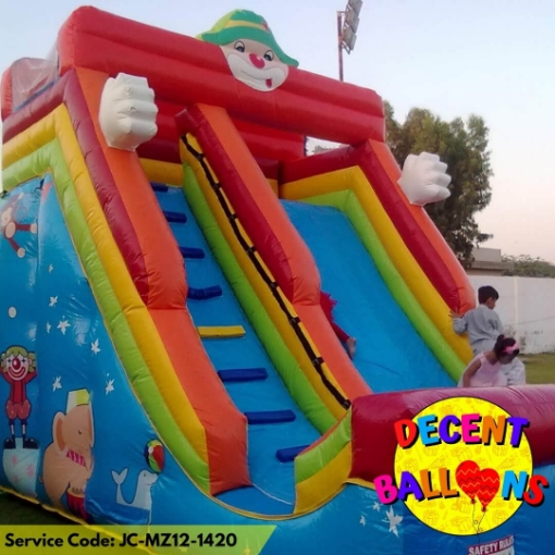 Picture of Clown Slide Jumping Castle – Rent for Colorful Cartoon-Themed Kids’ Parties