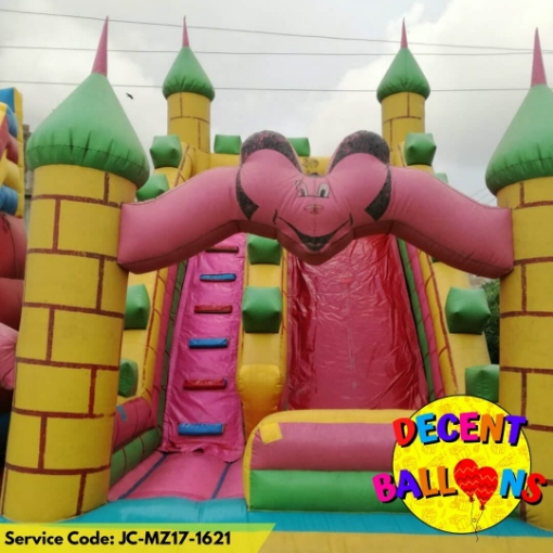 Picture of Happy Heart Slide Jumping Castle – Rent for Cartoon-Themed Kids’ Parties in Karachi
