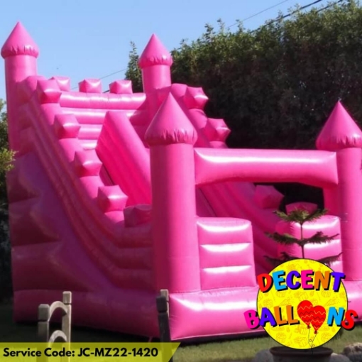 Picture of Pink Castle Slide Jumping Castle